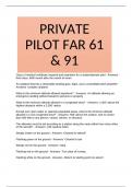 PRIVATE PILOT FAR 61 & 91