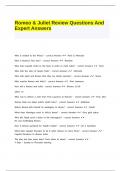 Romeo & Juliet Review Questions And Expert Answers