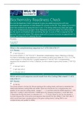 Biochemistry C 785 Readiness Check 2020 – Western Governors University | Biochemistry C785 Readiness Check {A Grade}