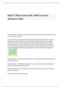 MCAT 2024 exam with 100- correct answers 2024