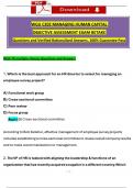 WGU C202 OA Managing Human Capital Exam Retake (2024 / 2025) Questions and Verified Rationalized Answers, 100% Guarantee Pass 