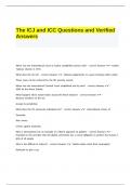 The ICJ and ICC Questions and Verified Answers.