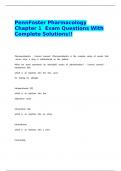 PennFoster Pharmacology Chapter 1 Exam Questions With Complete Solutions!!.