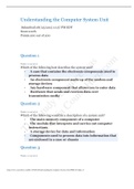 IFSM 201 Quiz 3 Understanding the Computer System Unit