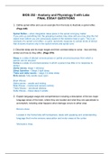 BIOS 252 - Anatomy and Physiology II with Labs FINAL ESSAY QUESTIONS  1.	Define spinal reflex and use an example from the body to illustrate a spinal reflex. (Page 446) 2. Describe sleep and its major stages and then contrast sleep to coma - how are they 