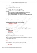 NUR 321 VCE #5 Fluid and Electrolyte Balance