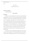 Community Health Assessment Task 1.docx  C228  Task 1 C228 V3  Western Governors University  Sentinel City Action Report  See attached photo journal.  Needs Assessment  Demographics   Sentinel City is a computer-simulated city tour in which lies four sepa