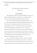 BUS FP3012    Assessment1 2.docx  Bus_FP3012  Western Medical Enterprises Application Questionnaire  Capella University  Leadership Experience  After spending a little more than two years as Production Manager, I recently received a promotion to Operation