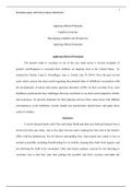 esssay.docx    Applying Ethical Principles  Capella University  Developing a Health Care Perspective  Applying Ethical Principles  Applying Ethical Principles  The parent's right to vaccinate or not in the case study given is several examples of parent