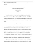 Week 6 Assignment.docx  PSY8501  Week 6 Data Analysis and Application  Capella University  PSY8501       Repeated Measures ANOVA uses a within-subjects design which allows the subjects to be compared to themselves in different conditions or at different p