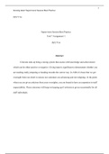 PSY7714 U7A1.docx  PSY7714  Supervision Session Best Practice  Unit 7 Assignment 1  PSY7714  Abstract  Criticism ends up being a strong system that assists with knowledge and achievement which can be either positive or negative. Giving input is significan