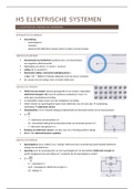 Samenvatting Natuurkunde: H5 Elektrische systemen; VWO 4; Systematische natuurkunde