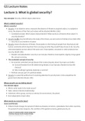 Global Security - Lecture Notes IRO Year 2 Block 3