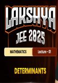 Determinants are fundamental mathematical objects used to analyze systems of linear equations, transformations, and geometric properties. In the context of IIT JEE Mains, understanding determinants is crucial for solving problems related to matrices, vect