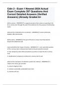 Cdm 2 - Exam 1 Newest 2024 Actual Exam Complete 397 Questions And Correct Detailed Answers (Verified Answers) |Already Graded A+