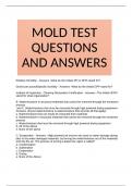 MOLD TEST QUESTIONS AND ANSWERS