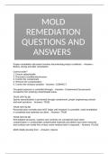 MOLD REMEDIATION QUESTIONS AND ANSWERS	