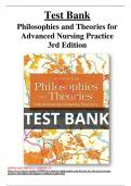 TEST BANK Philosophies and Theories for Advanced Nursing Practice 4th Edition by Butts & Rich, All Chapters 1-26 Chapters Covered, Verified Latest Newest 2024 Edition ISBN 9781284228823 Pdf