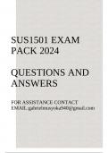 SUS1501 Exam pack 2024(Sustainability and Greed)Questions and answers