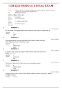 HIM 2214 MODULE 6 FINAL EXAM  2017 (TERM 1), 2018 (TERM 1 & TERM2), 2019 (TERM 1) AND 2020 (TERM 1) | RATED 100%: RASMUSSEN COLLEGE