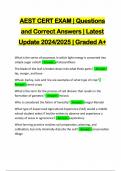 AEST CERT EXAM | Questions and Correct Answers | Latest Update 2024/2025 | Graded A+