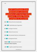 ACRP Certification Exam Abbreviation List Exam Questions with Correct Verified Answers, Already Passed! (Complete & Accurate)