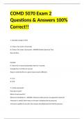 COMD 5070 Exam 2 Questions & Answers 100% Correct!!