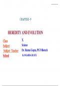 These notes are about the heredity chapter of class 10th CBSE science.