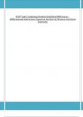 D187 Task 2 Analyzing Students Individual Differences – (Differentiated Instruction) Passed on the first try Western Governors University
