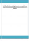 D187 Task 3 - Differentiating Content, Process, and Product (Differentiated Instruction) Passed task Western Governors University