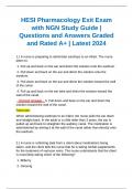 HESI Pharmacology Exit Exam with NGN Study Guide | Questions and Answers Graded and Rated A+ | Latest 2024