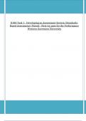 D184 Task 1 - Developing an Assessment System (Standards-Based Assessment) Passed - First try pass for the Performance Western Governors University