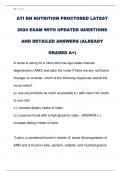 ATI RN NUTRITION PROCTORED LATEST  2024 EXAM WITH UPDATED QUESTIONS  AND DETAILED ANSWERS (ALREADY  GRADED A+) 