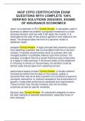 NIGP CPPO CERTIFICATION EXAM  QUESTIONS WITH COMPLETE 100%  VERIFIED SOLUTIONS 2024/2025, EXAMS  OF INSURANCE ECONOMICS