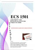 ecs1501 assignment 7 semester 2 2024 due date 26 august 2024 ( complete questions and answers) distinction guaranteed