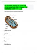 AP Biology Semester 1 review (Answered) 156 Q&A, Latest Fall 2024/2025. 100% Correct.