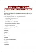 NURA 221 EXAM 1 WITH ALL QUESTIONS AND VERIFIED ANSWERS