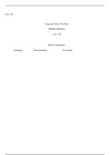 Corporate Ethics Portfolio.docx  Cyb/ 320  Corporate Ethics Portfolio Bethany Bowling   Cyb/ 320  Ethical Challenges:  Challenge                     Discrimination                            Favoritism  Companies Outlook     Our outlook as a company is th