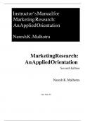 Solution Manual For Marketing Research An Applied Orientation 7th Edition Naresh Malhotra