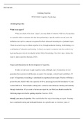 Attaining expertise.docx  PSYCH/640  Attaining Expertise  PSYCH/640: Cognitive Psychology   Attaining Expertise  What is an expert?  When you think of the term €œexpert€ you may think of someone with lots of experience in a specific field or someone who 