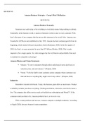 Amazon Business Strategies Comp 1 Mod 2 Reflection MGTCB 526.docx    MGTCB/526  Amazon Business Strategies €“ Comp 1/Mod 2 Reflection  MGTCB/526  Amazon Business Strategies  Someone once said trying to be everything to everybody means being nothing to nob