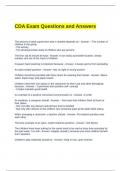 CDA Exam Questions and Answers