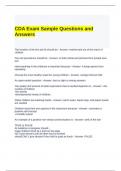 CDA Exam Sample Questions and Answers