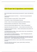 CDA Exam Set 2 Questions and Answers