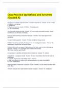 CDA Practice Questions and Answers 2024