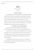 LAW PA513 WEEK 3 PAPER.docx  LAW/PA513  The Role of Government                                                                         University of  Phoenix  LA/PA513  The Role of Government  The author had the honor to talk with James Madison, one of th