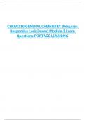 CHEM 210 GENERAL CHEMISTRY (Requires  Respondus Lock Down) Module 2 Exam  Questions PORTAGE LEARNING