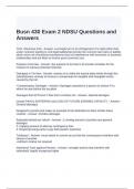 Busn 430 Exam 2 NDSU Questions and Answers