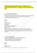 Psychiatric Mental Health Nursing, 6th EditionChapter 7: Legal and Ethical Aspects of Psychiatric-Mental Health Nursing Care,100% CORRECT