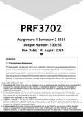 PRF3702 Assignment 1 (ANSWERS) Semester 2 2024 - DISTINCTION GUARANTEED